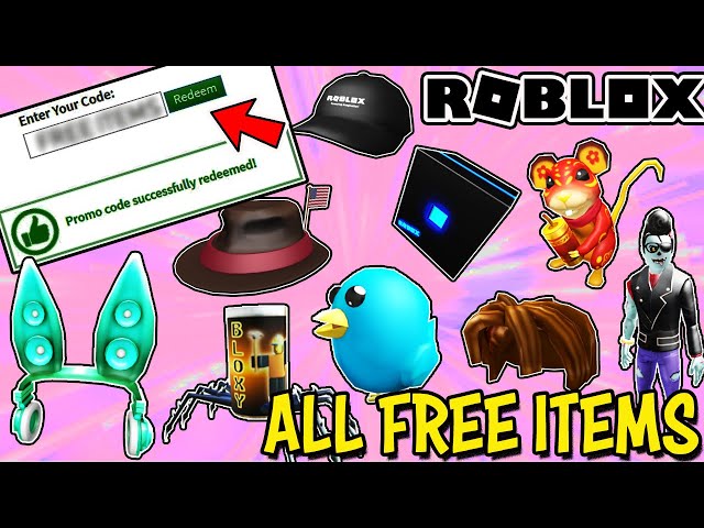 ALL WORKING PROMO CODES AND *FREE* ITEMS IN ROBLOX - NEARLY 100 ITEMS FOR  FREE 