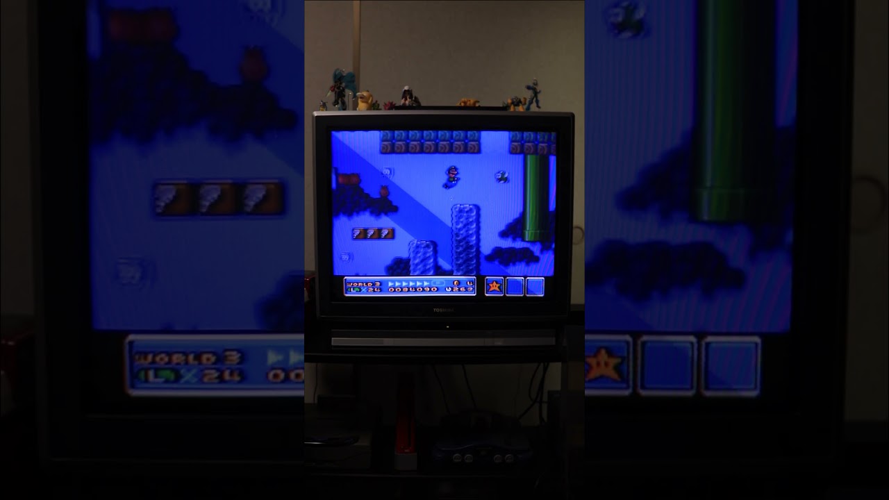Super Mario Bros 3: World 3 Stage 5 on CRT (SNES)  #retrogaming #crt #supermariobros3