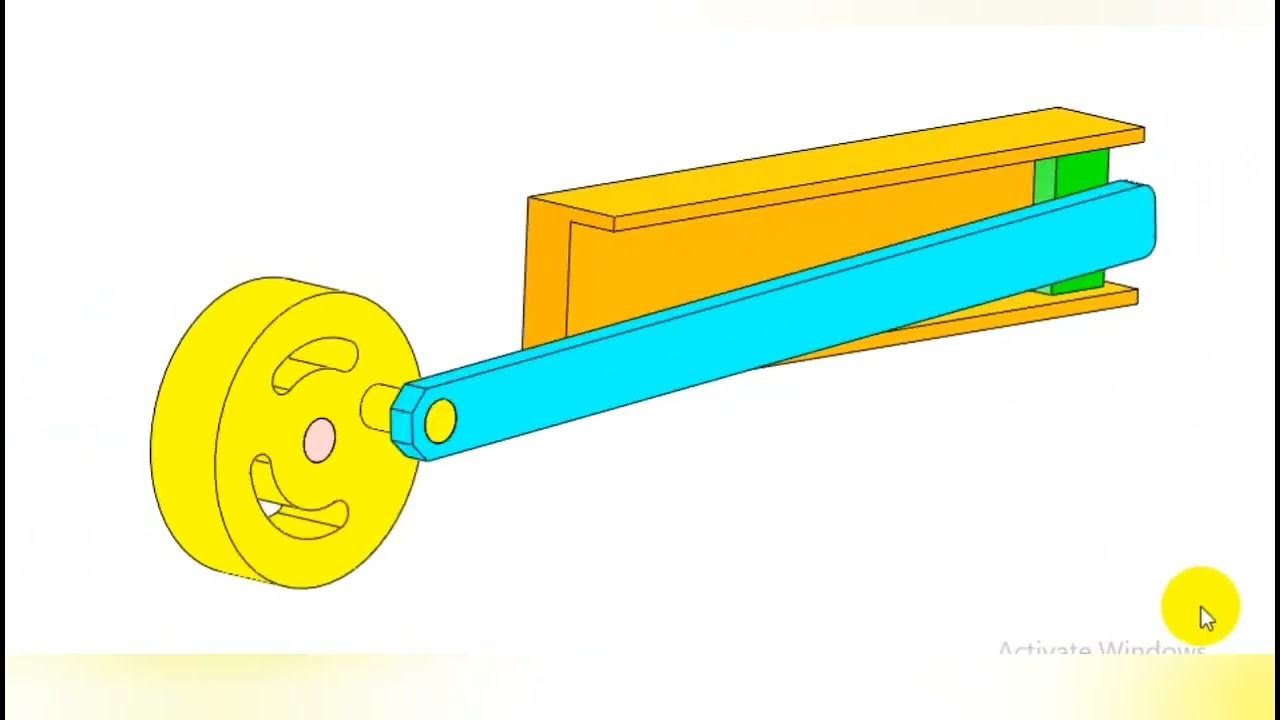 RECIPROCATING MECHANISM SOLIDWORKS | MOTION STUDY - YouTube