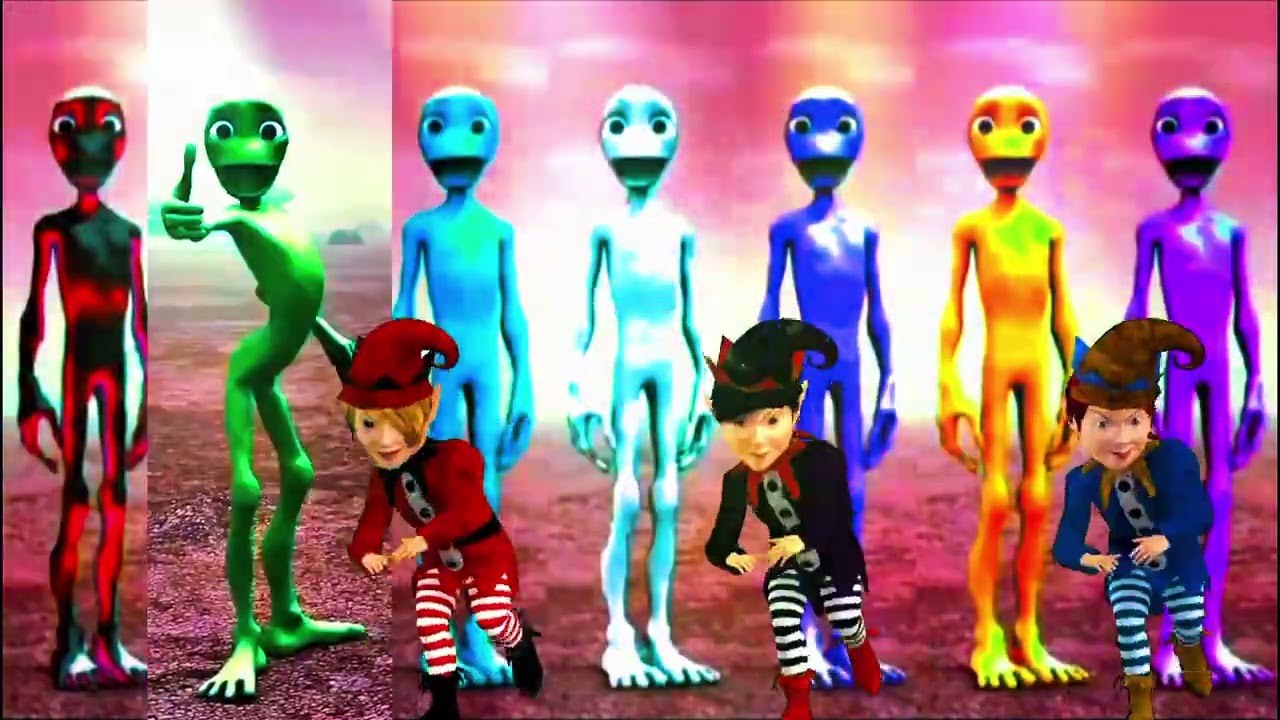 Green Alien Epic Dance Show 