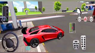 New Red Lamborghini car Parking in Garage | 3D Driving Class 2025 | Android iOS gameplay screenshot 3