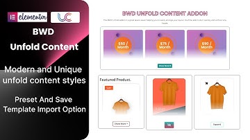 Unfold Content Elementor addon tutorial