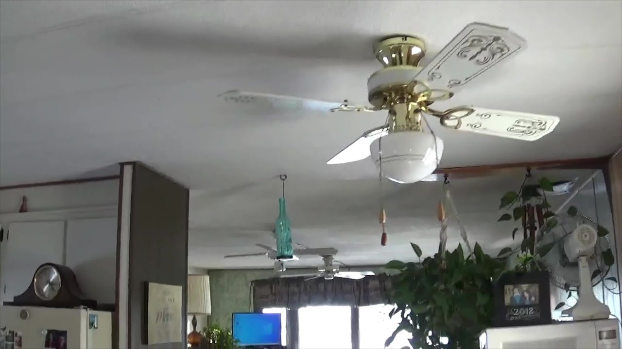 All of my house ceiling fans, on ALL speeds! - YouTube