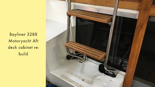 Bayliner 3288 Motoryacht - rebuilding aft deck cabinet