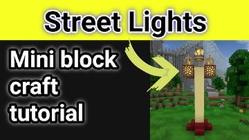 Street Lights Mini block craft tutorial [Mini block craft Street Lights #2 (iOS & Android)