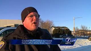Council Bluffs police surround home after shots fired report