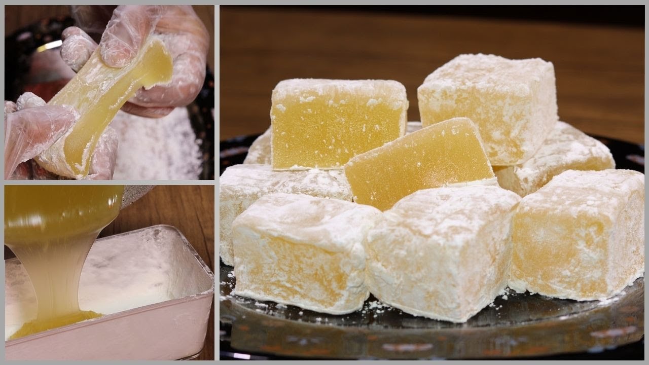 طريقة عمل الملبن في البيت بطعم وقوام ملبن زمان❗راحة الحلقوم❗راحة الحجاج❗حلويات سهله و سريعه