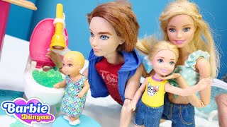 Barbie oyunları!  Barbie, Ken ve Chelsea ile kız videoları! Barbie ailesi!