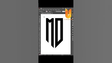 Simple MD monogram logo design | Adobe Illustrator grid tutorial. #shorts #logo #viral