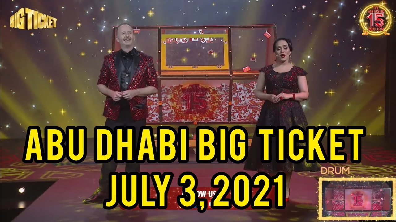Abu Dhabi Big Ticket Live Draw July 3 21 Youtube