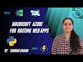 "How to Deploy and Host your Application on Microsoft Azure as a Web App" #microsoftazure #azure #ml
