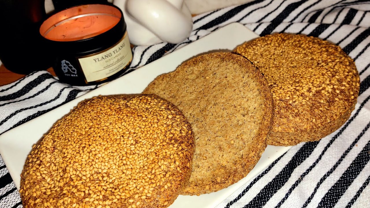 خبز كيتو لوكارب مقرمش للبورجر والساندويتشات ولفطور شهي مناسب لكرضى السكري وحساسية الغلوتين #خبز كيتو