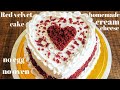EGGLESS RED VELVET CAKE, how to make red velvet cake l homemade cream cheese frosting l Eggless cake