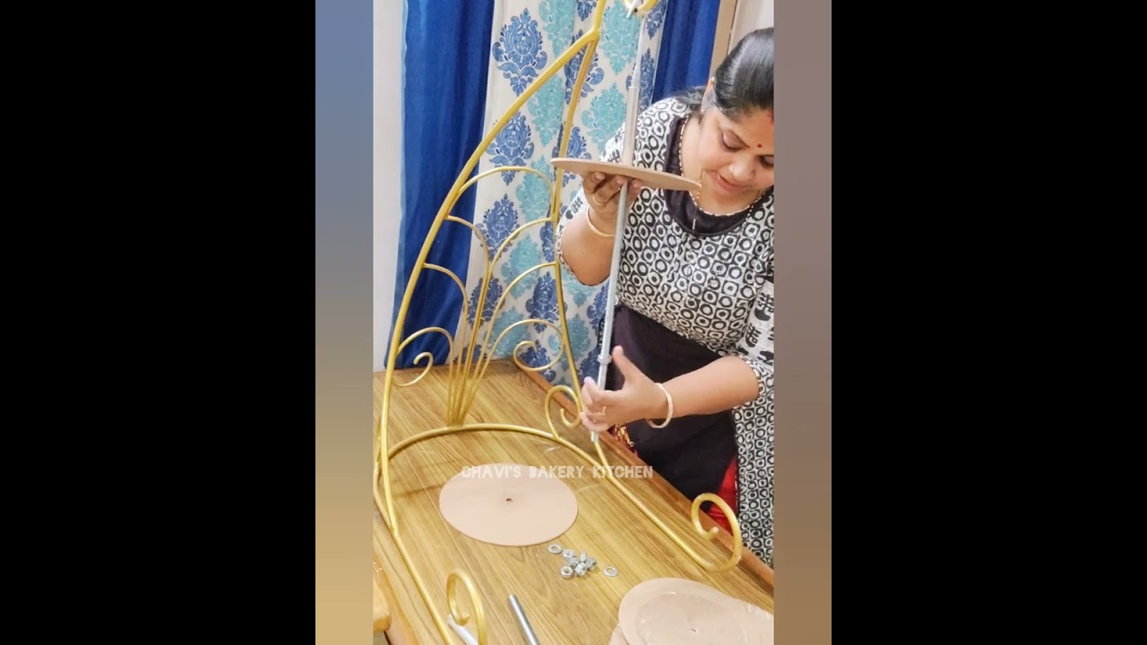 On Demand of my Fellow Bakers... How to Stack Chandelier Cake.. Hope it help for u All.. Thnku