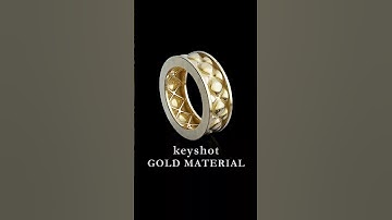 Gold material KeyShot tutorial (Part 1) #jewelry #keyshot #3d #goldmaterial