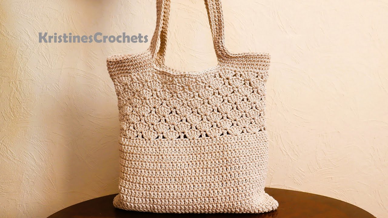 How To Crochet Easy Tote Shoulder Market Bag YouTube