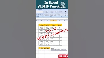 SUMIF Function in Excel|| #excel #msexcel #exceltips #shorts  #computereducation