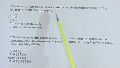 Factories Act 1948 in Hindi MCQ | Important questions for exam by CS Shalini Agarwal #factory #law