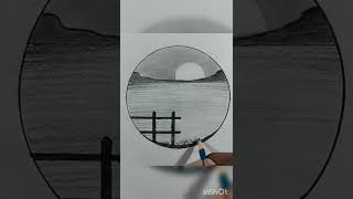 easy drawing। Circle drawing।drawing। art । beautiful scenery । drawing Circle scenery