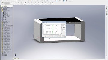Coffe table parametric model in Solidworks