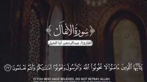 ماتيسر من سورة الانفال  القارئ عبد الرحمن أبا الخيل