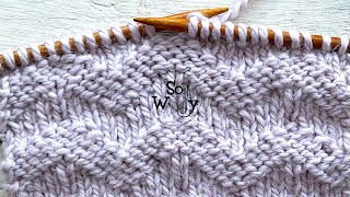 How to knit the Waved Welt stitch (another knit and purl easy pattern)  So Woolly