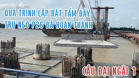 Lắp tấm đáy bệ trụ neo p26 cầu đại ngãi 1