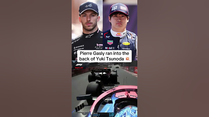 The collision between Pierre Gasly and Yuki Tsunoda 😳