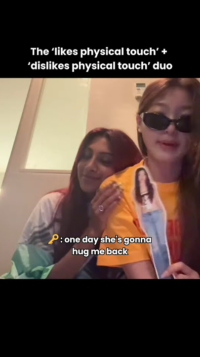 Opposites attract: the physical-touch lover & hater duo 😭 #katseye #shorts