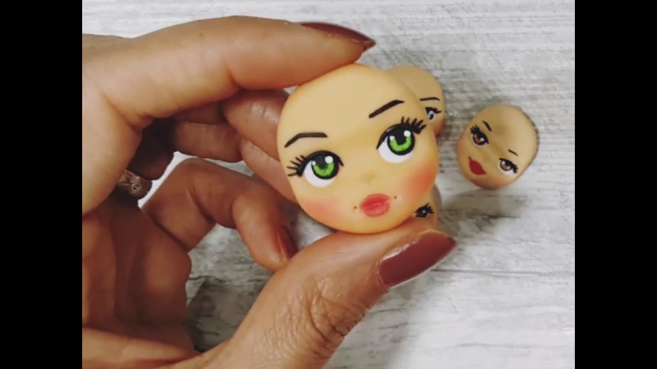 طريقة عمل وجه المجسم من عجينة السيراميك البارد  head polymer clay tutorial