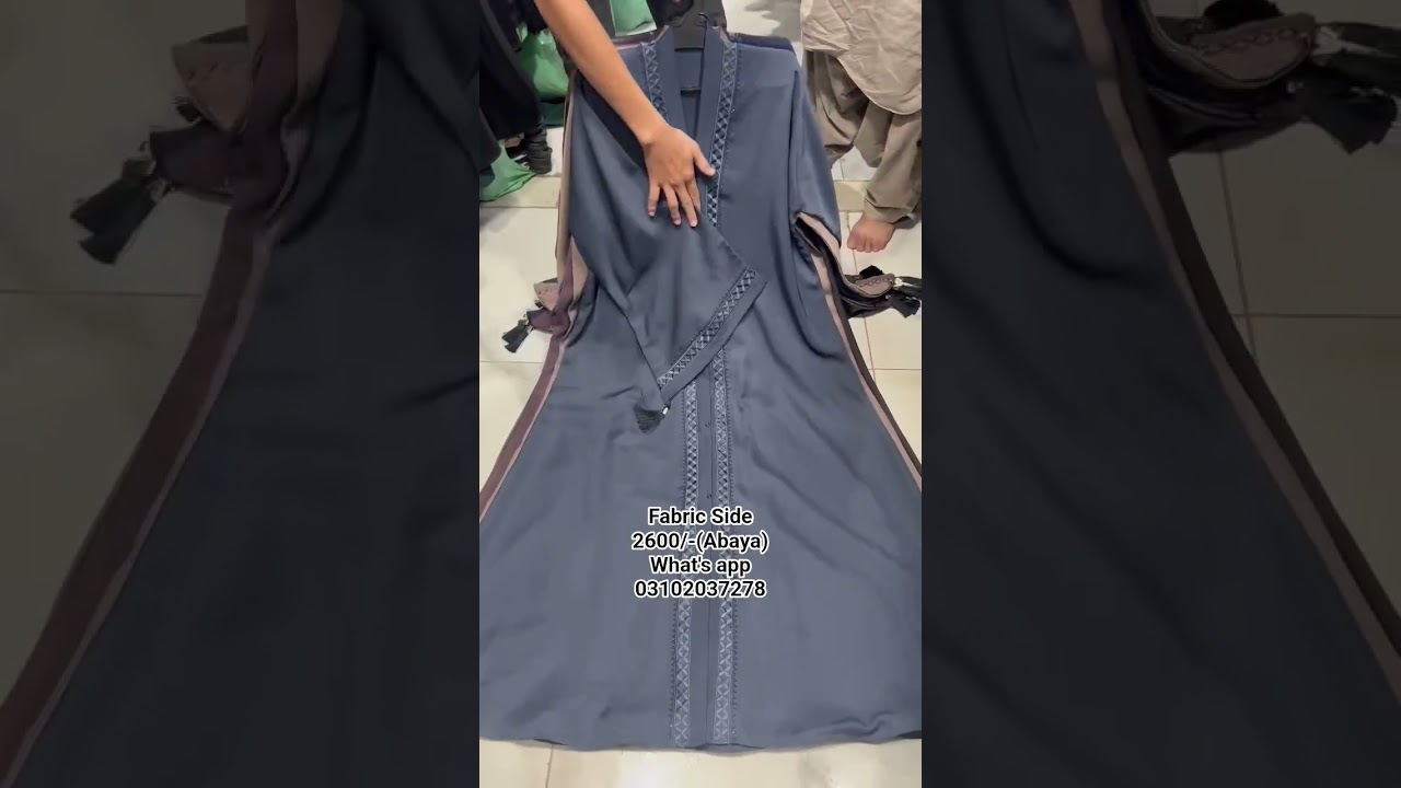 Embroidered with Stone Work Abaya😍Rs.2600(Only Abaya)Imported nida Fabric54 Length 24 Chest