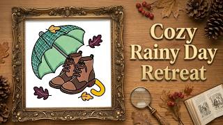 Comforting Rainy Autumn Walk Art ☔ Color With Me 🥾