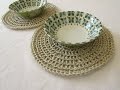 How to crochet rustic round placemats / coasters - any size