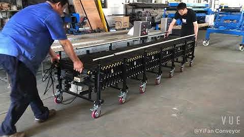 Powered Flexible Conveyor with Telescopic Side Guide Rails