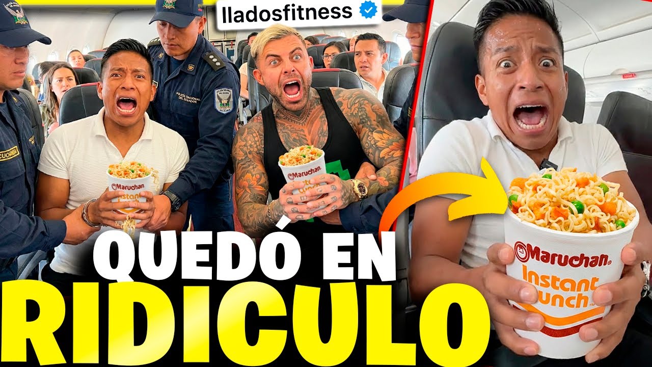 Vendehumos MILLONARIO 🤡…comiendo Maruchan en clase turista 💀 El PEOR ALUMNO DE LLADOS FITNESS