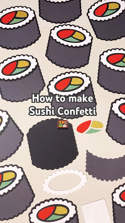 DIY Sushi Party Craft Decor Confetti 🍱 #diy #craft #sushi #confetti #food #papercraft #decor
