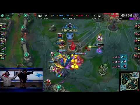 french casters react to shogun Penta kill worlds 2022 play-in