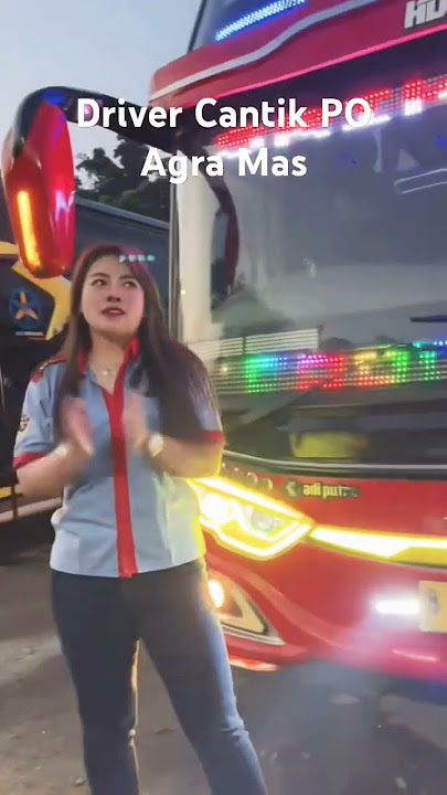 Driver cantik PO #agramas mbak Liena Ozora !! Lina ozora #busmania #bus #driver #beautiful