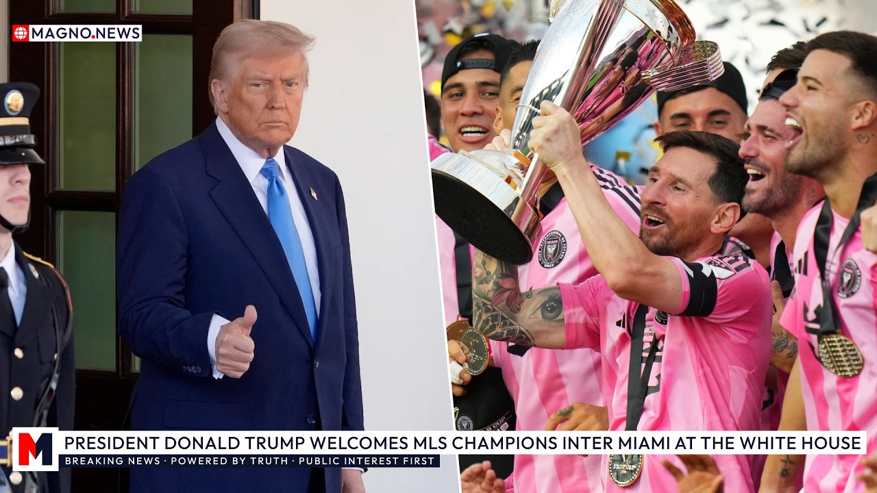 🇺🇸 Donald Trump Welcomes Leo Messi & Inter Miami, the 2025 MLS Champions at The White House [LIVE]