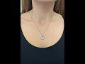 Collana Bulgari con ciondolo cuore in oro bianco con pavé di diamanti