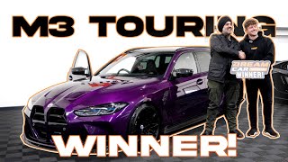 Amer Collecting his Twilight Purple BMW M3 Touring Win!