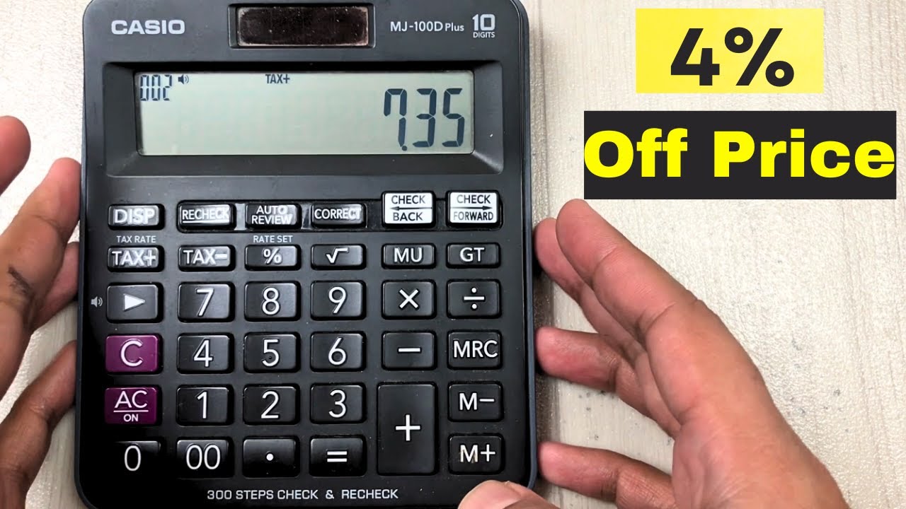 How to Calculate 4 Percent Off a Price on Calculator - For Beginners