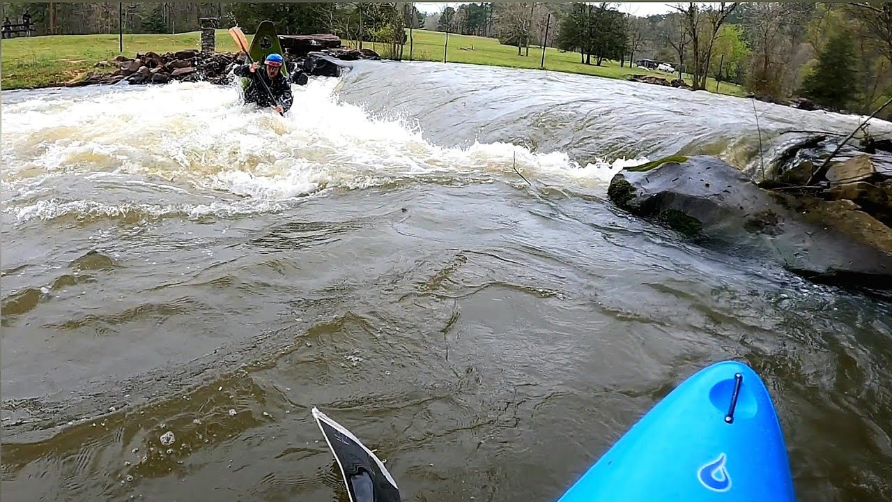 Lower Saline River Play Waves, First Strokes in the Liquidlogic Sweet Ride, at Dierks, AR