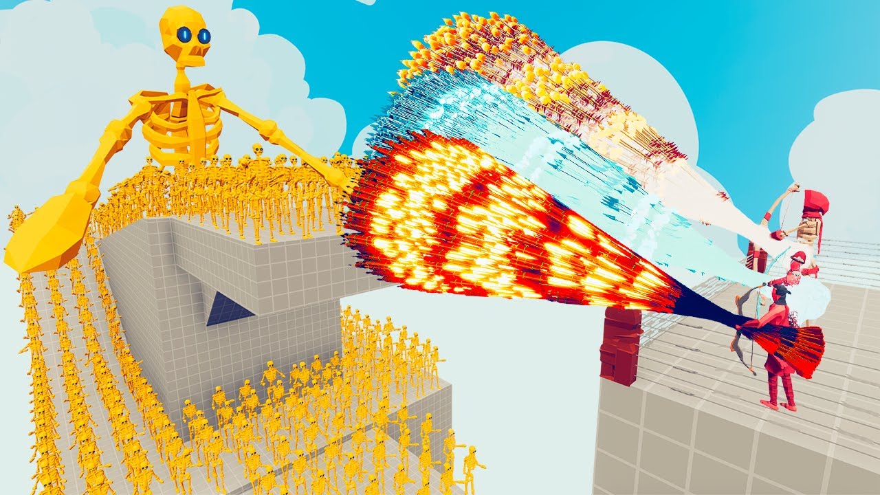 100x GOLDEN SKELETON + 2x GIANT vs 3x EVERY GOD - Totally Accurate Battle Simulator TABS