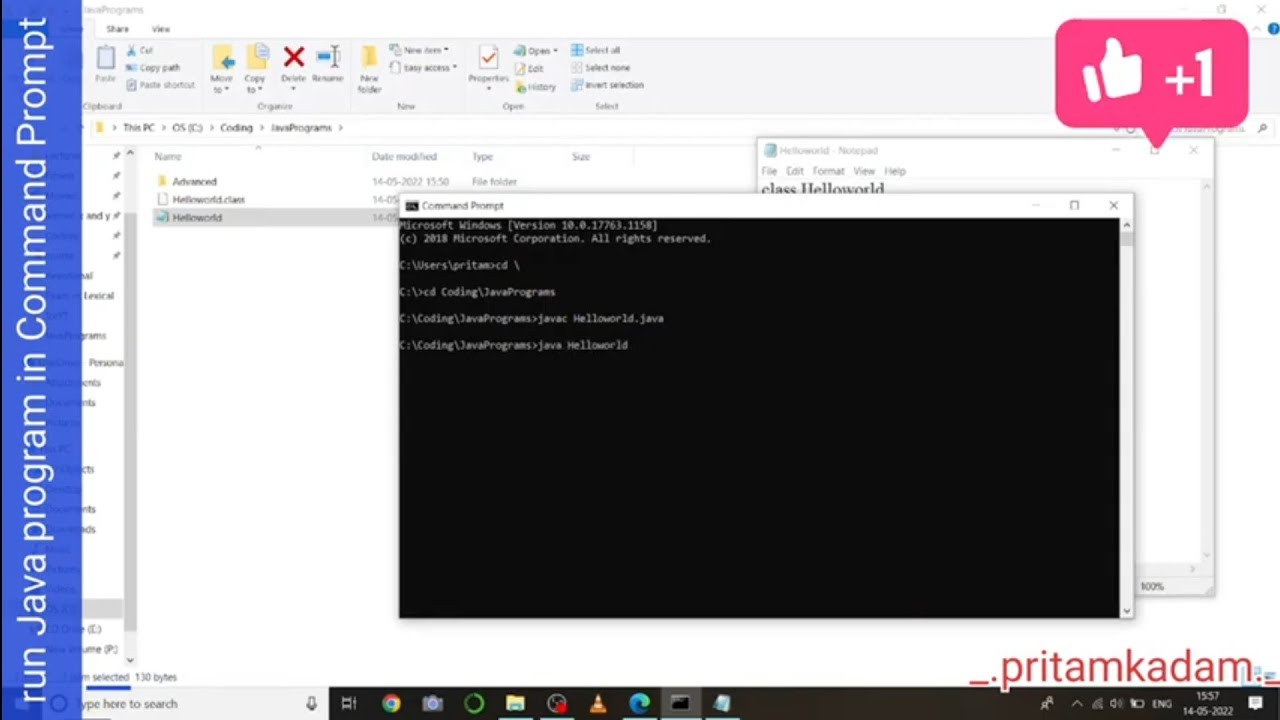 How to Install JDK and run 1st Java Program in Command Prompt - YouTube
