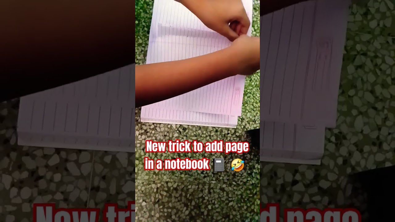 New Trick To Add Page In Notebook Newtricj Diy Varsha M6ih8