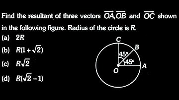 VECTORS DTS 01 Q6  Find the resultant of three vectors OA, OB and OC shown in the following figure