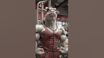 cow Bodybuilder Angry for AI-generated #ai #viral #aishorts