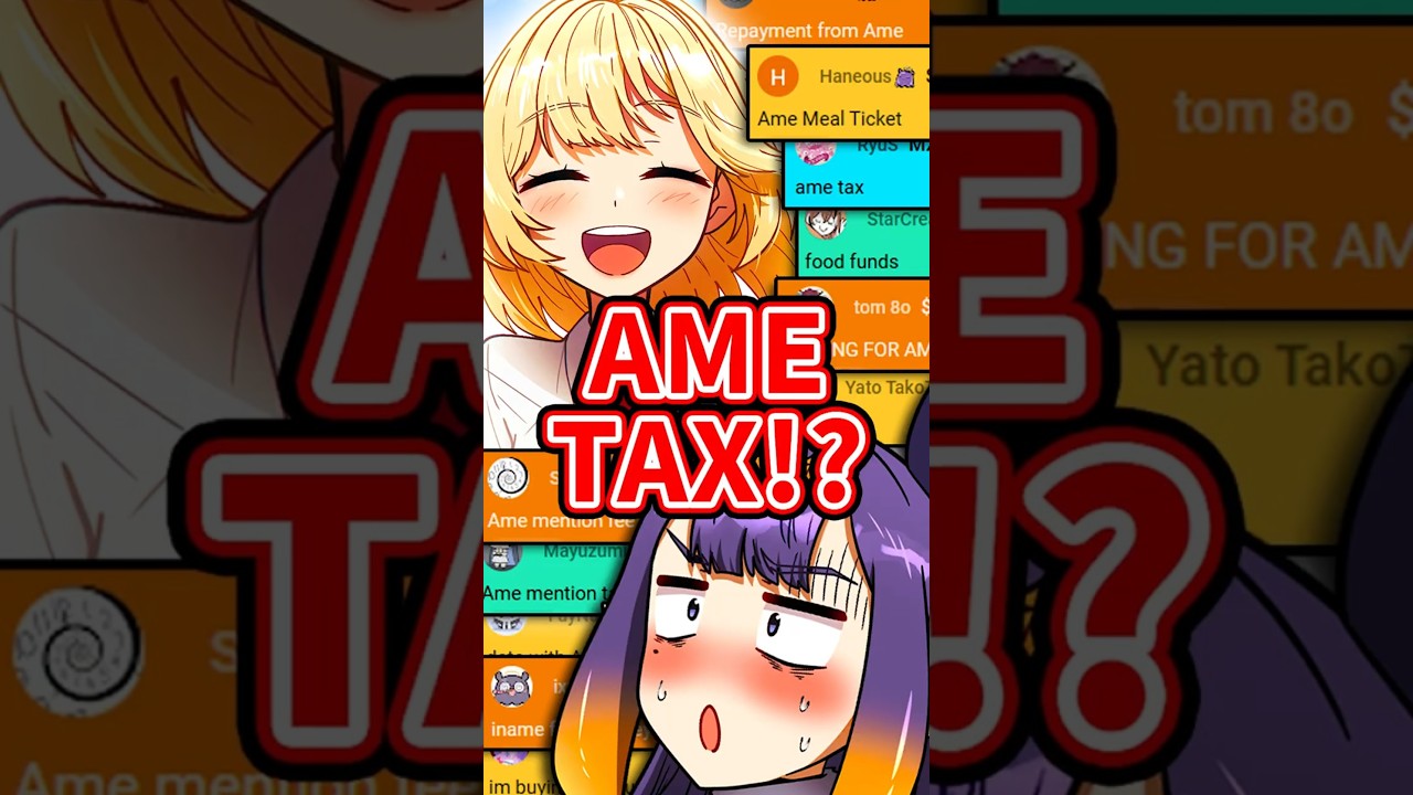 Ina Meets Ame IRL and got AME TAX on Stream