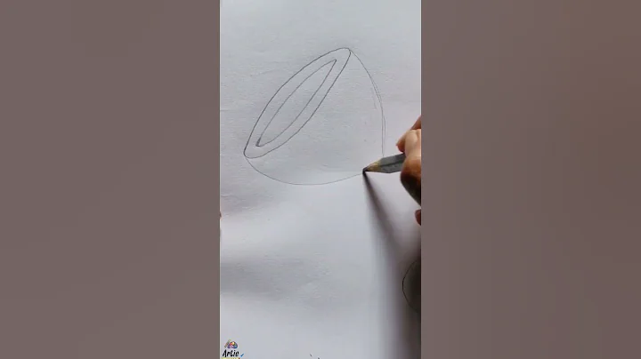 How to draw a half coconut|#easydrawing @Artie#shorts#youtubeshorts #drawingvideo #coconutdrawing